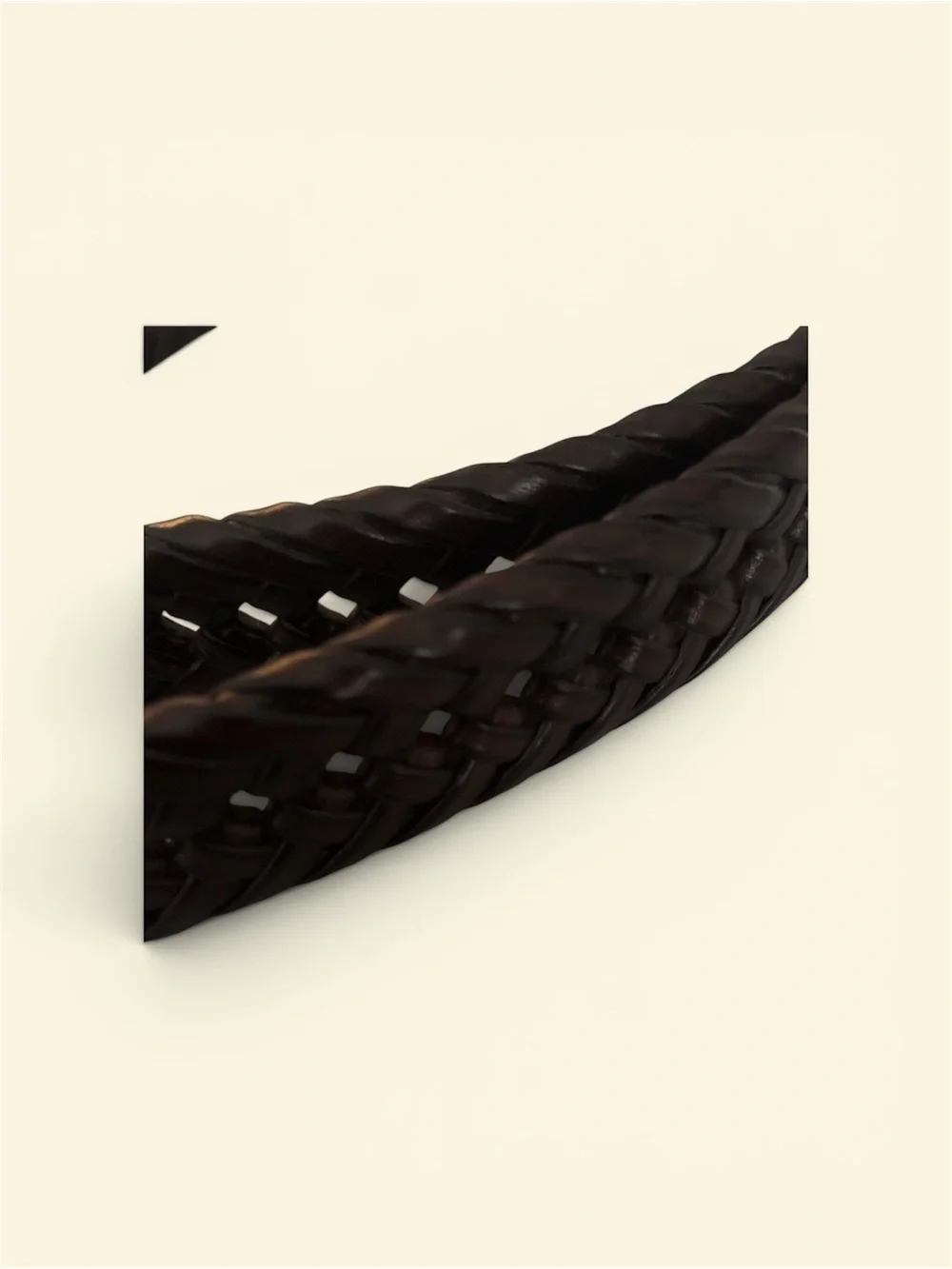 Men’s leather braided belt